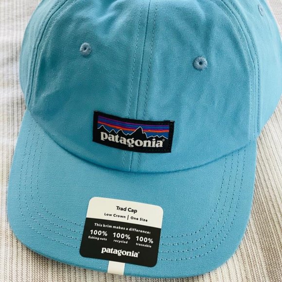PATAGONIA MEN'S P-6 LABEL TRAD CAP COLOR - LAGO BLUE - Picture 1 of 8